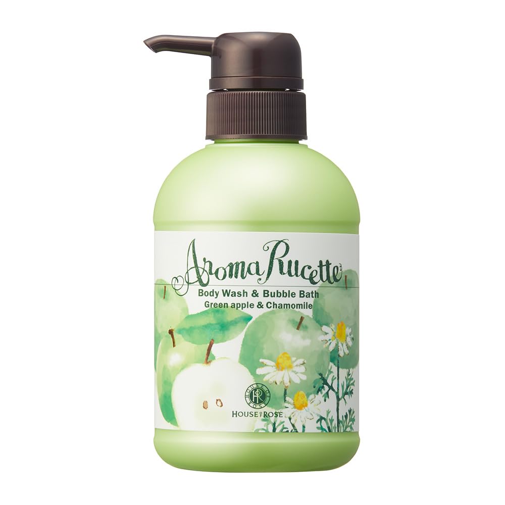 House of Rose Aroma Set Body Wash & Bubble Bath GA&CM (Green Apple & Chamomile Scent) Body Soap 350mL