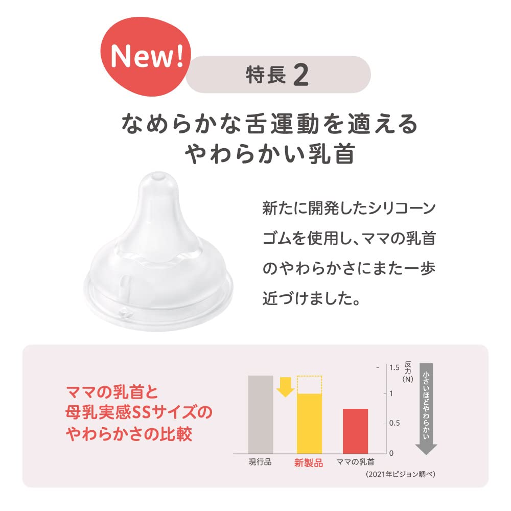 PIGEON Breastfeeding nipple, 15 months, 3L, 2 pieces, leads to proper adsorption (latch-on)