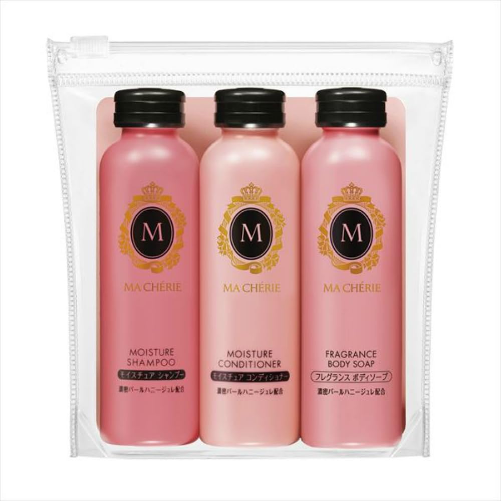 Macheri Travel Set EX (Shampoo & Conditioner & Body Soap 50ml each)