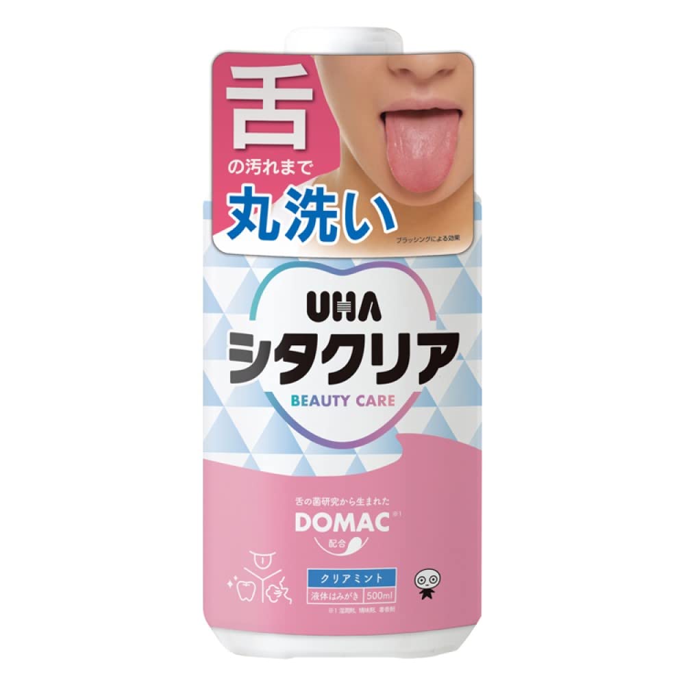 UHA 미각 당 UHA 시타 클리어 액체 엽서 클리어 민트 맛 500ml 구취 예방 오랄 케어