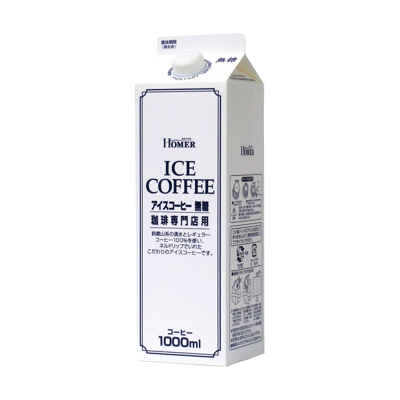 HOMER(호머) 아이스커피 무당지 종이팩 1000ml×12개