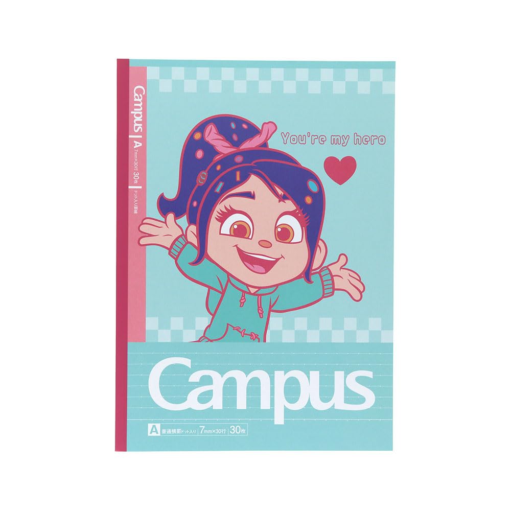 Sun-Star Stationery Disney Goods Campus Notebook 5-Book Pack Dot A-lined Disney Collection S2691779