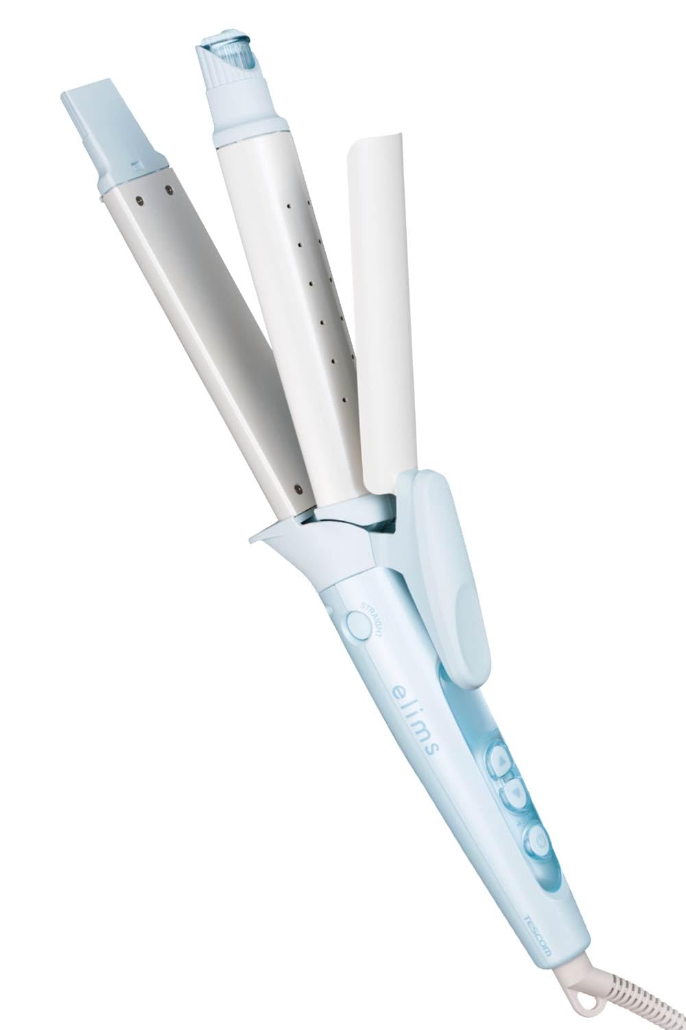 TESCOM Hair Iron 32mm Straight/Curl 2way Negative Ion [Equipped with Moist Keep Mode] Compatible with overseas countries Temperature adjustment/Lock/Memory Auto OFF Open/close lock Rack pull plug Pearl Blue TW553B-A