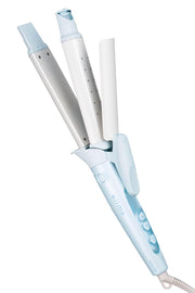 TESCOM Hair Iron 32mm Straight/Curl 2way Negative Ion [Equipped with Moist Keep Mode] Compatible with overseas countries Temperature adjustment/Lock/Memory Auto OFF Open/close lock Rack pull plug Pearl Blue TW553B-A