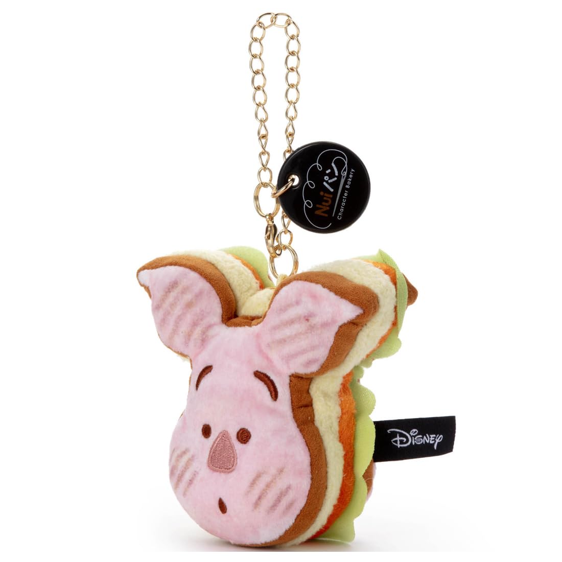 Disney Character Nui Pan Chain Strap Mascot Sandwich Piglet Plush Toy Height Approximately 19cm