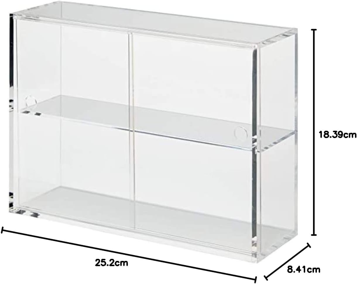 MUJI Acrylic Collection Stand with Sliding Door/Small Approximately Width 25.2 x Depth 8.4 x Height 18.4cm 02856120