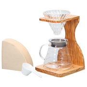 HARIO V60 Olive Wood Stand Set for 1 to 4 Cups Coffee Dripper VSS-1206-OV
