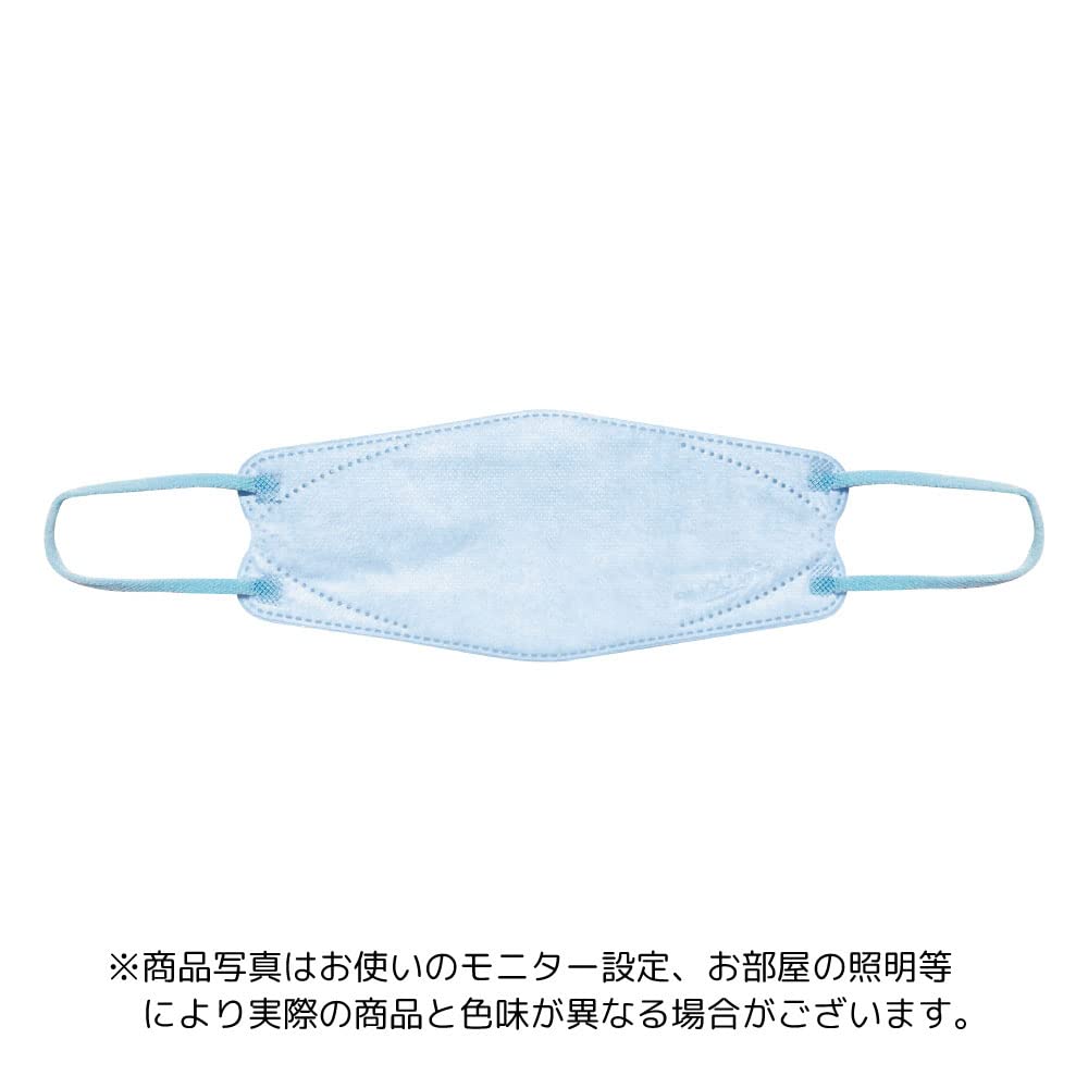 【비호 마스크 안심의 일본제 4층 구조 국산 고기능 필터를 더블 사용! 입가에 3D 공간을 만들어 호흡이 쉽고 피부와의 마찰을 막는 최신 입체형 마스크 상쾌한 라이트 블루 】 3D 입체형 라이트 블루 쉬운 마스크 표준 사이즈 5장입