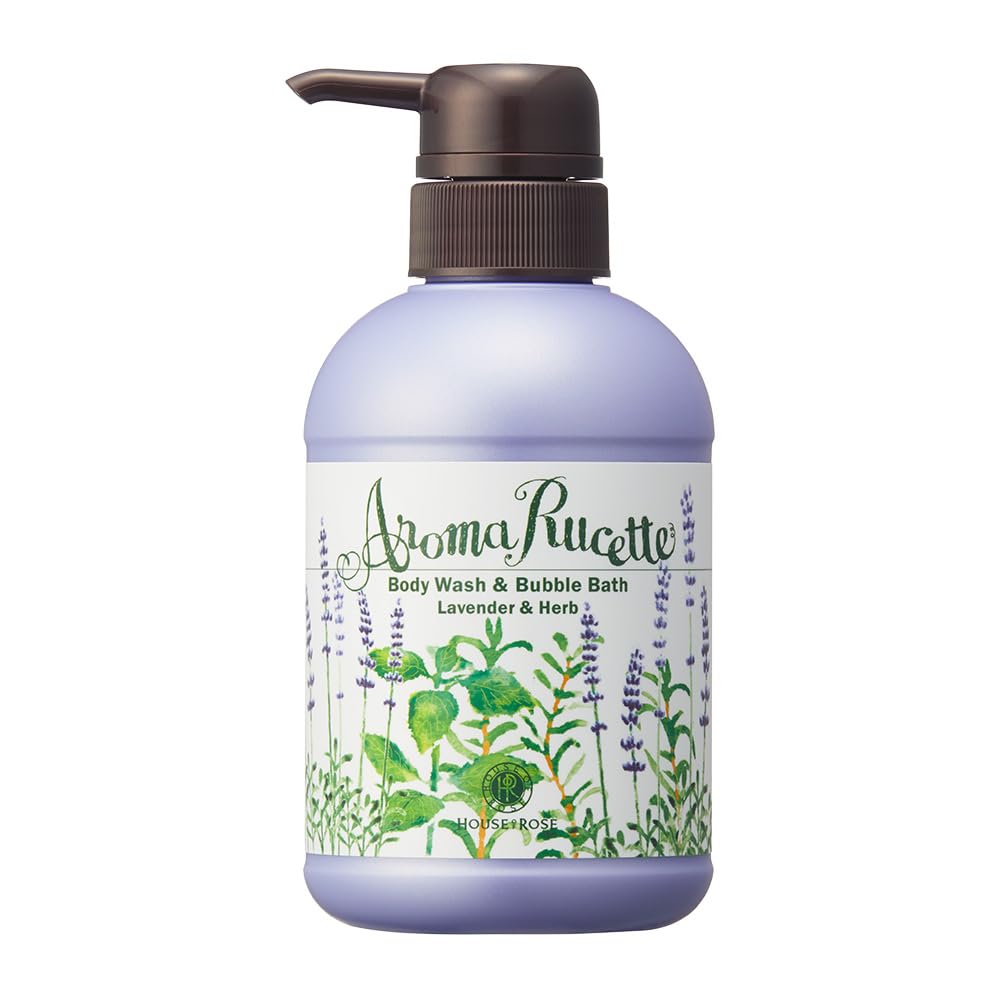 House of Rose Aroma Set Body Wash & Bubble Bath LV&HB (Lavender & Herb Scent) Body Soap 350mL