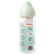 ChuChu(츄츄) 멀티 피트 광구 타입 내열 유리제 포유병 240mL 젖꼭지 일본제 신생아 졸유 전월령