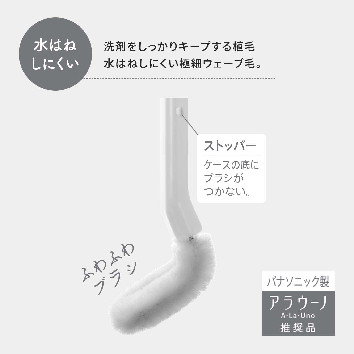 Marna Clean Edge Toilet Brush Mini (Storage Case Included/White) Toilet Cleaning Brush (Floating Storage/Hygienic) W085W