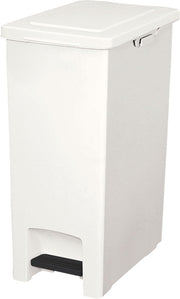 아스벨 쓰레기통 45L 페달식 뚜껑 첨부 일본제 사이드 훅 첨부 봉지 고정 첨부 슬림 세련된 키친에 위생적 폭 28.3×안길이 42.8×높이 58 cm 화이트 화이트 더스트 박스 대용량 EC 에반 페달 페일 ASVEL