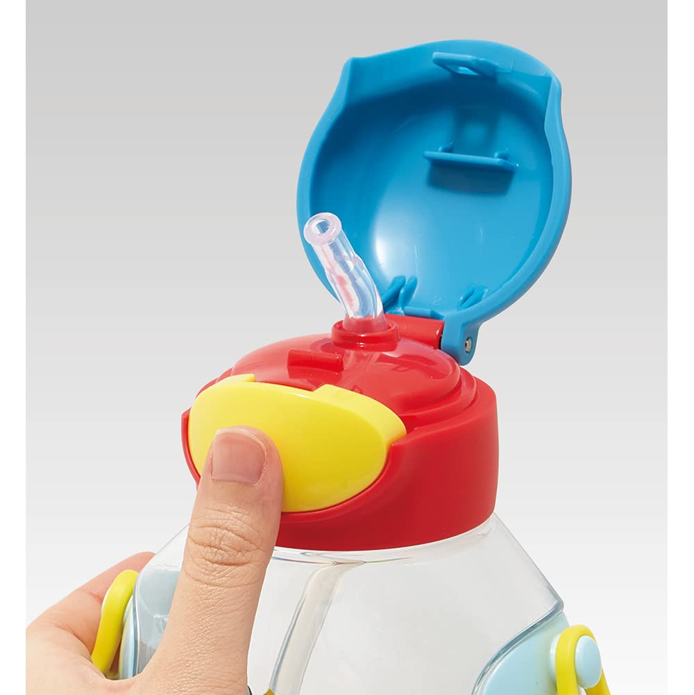 Skater Water Bottle with Straw 530ml Tomica Straw Water Bottle One Push for Children PDSH6DX-A