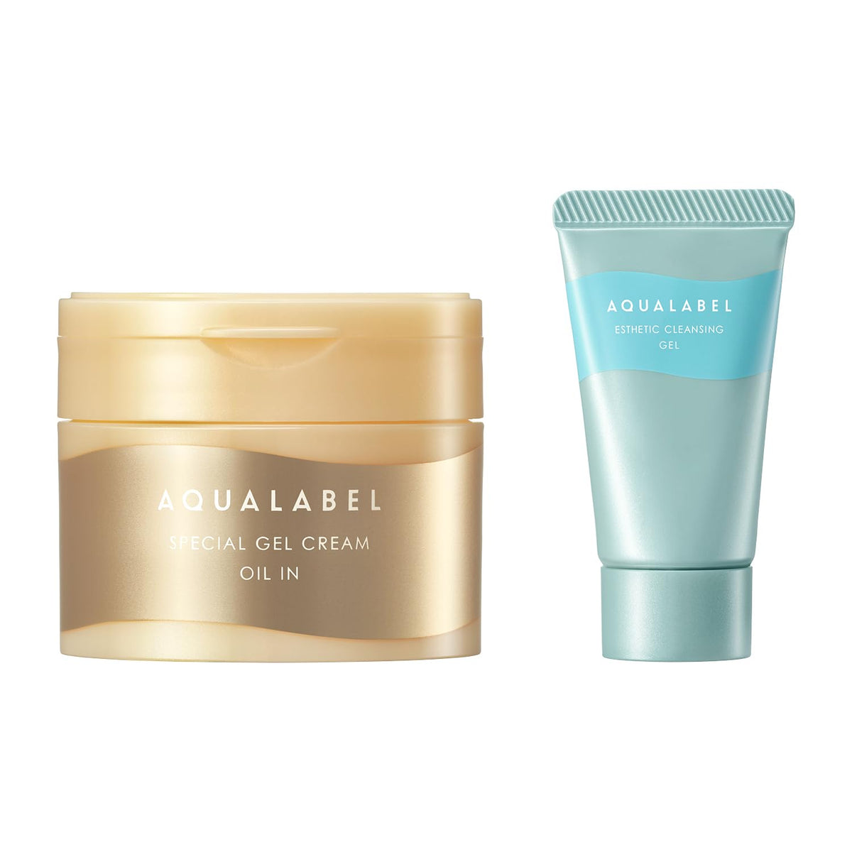 아쿠아 라벨 (AQUALABEL) 스페셜 젤 크림 EX (오일 인) 90g + 에스테틱 세안 젤 특제 사이즈 15g 올인원 젤 세안 에이징 케어 모공 케어