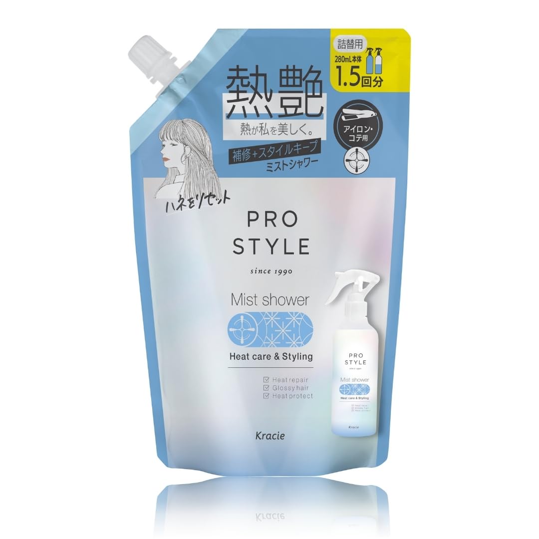 프로 스타일 히트 케어 & 스타일링 미스트 샤워 리필 420ml | 헤어 워터 헤어 미스트 헤어 케어 다리미 데미지 케어