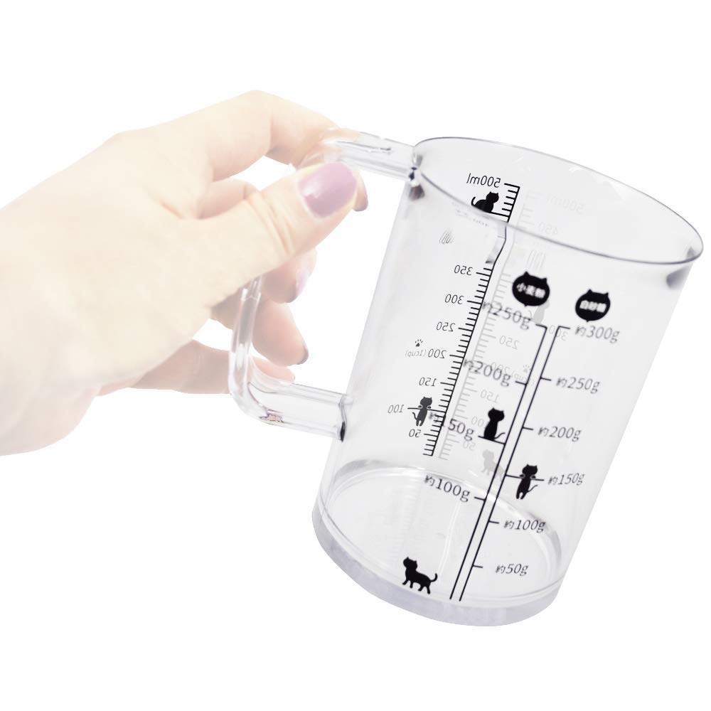 KAI Cat Measuring Cup Nyammy 500ml Made in Japan Dishwasher Safe DH2728