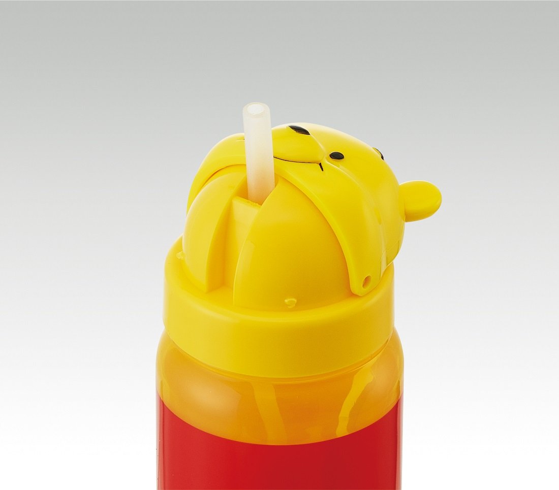 Skater Die Cut Straw Water Bottle Winnie the Pooh Disney 350ml PBS3STD