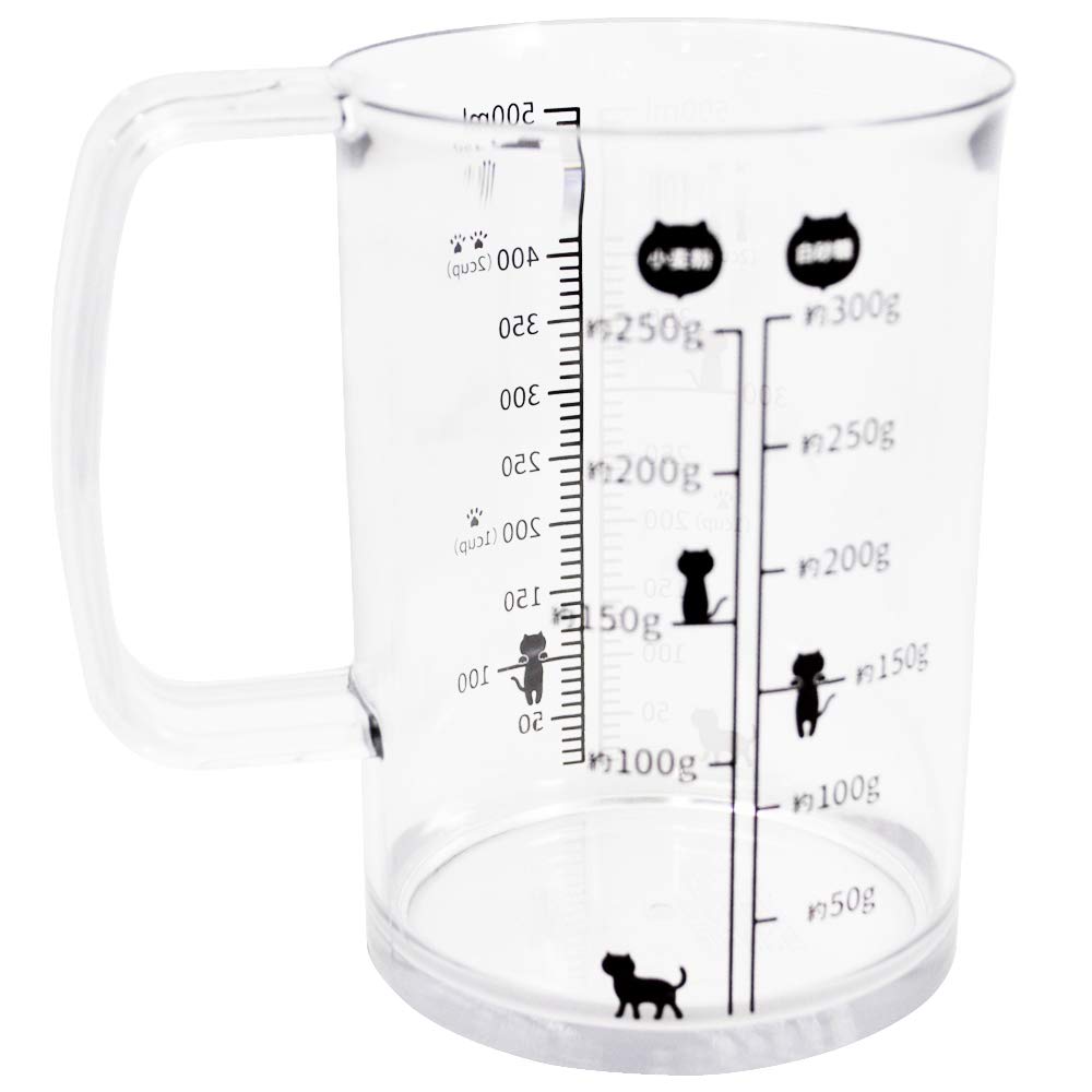 KAI Cat Measuring Cup Nyammy 500ml Made in Japan Dishwasher Safe DH2728