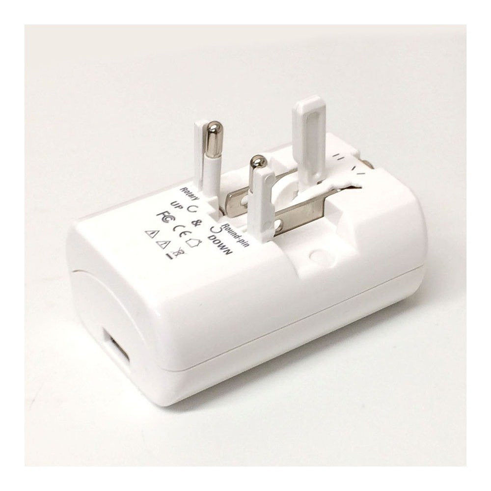 해외 여행용 2포트 전원 플러그 A/C/O/SE/BF형 USB2.1A TI-165