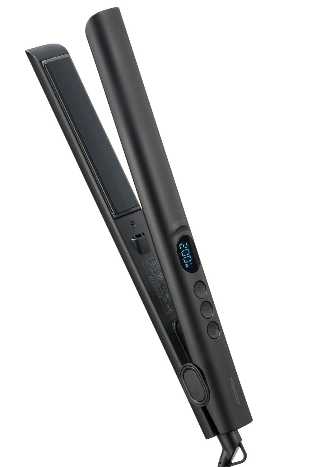 TESCOM Straight Iron, Negative Ion, Nano Ceramic Coating, 25mm, 120~200℃, Temperature Lock/Memory, Compatible with Overseas, Auto Off, Open/Close Lock, Comes with Dedicated Pouch, 1.7m, Black, TS360A-K