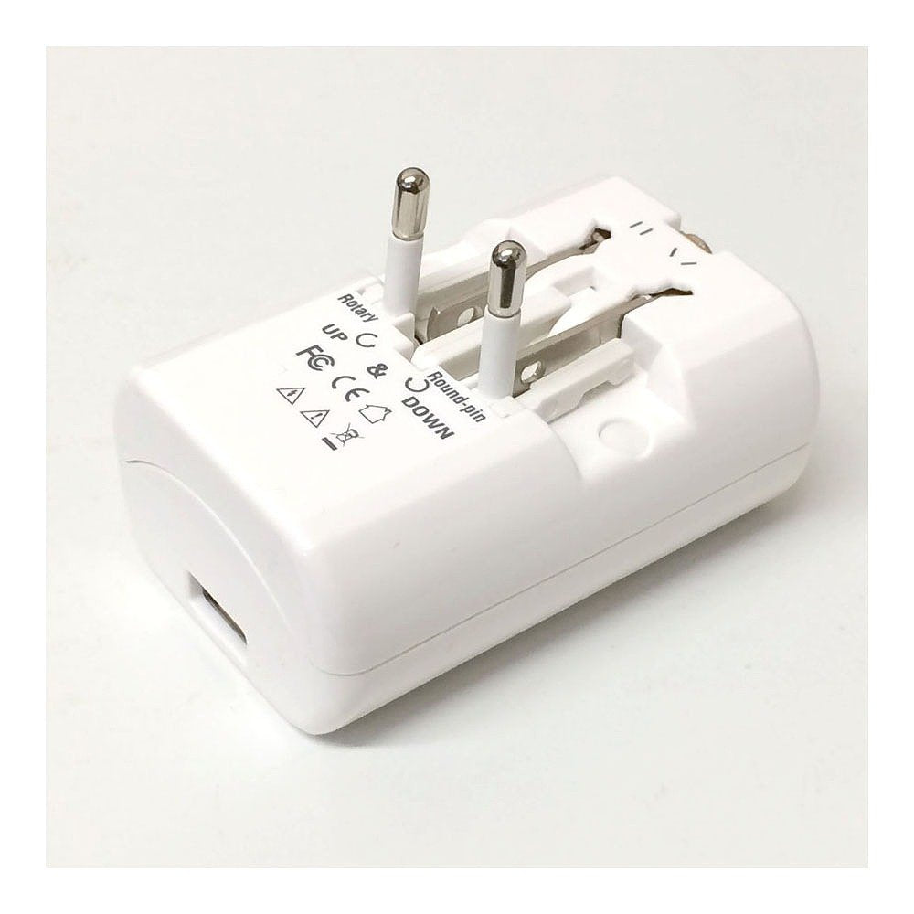 해외 여행용 2포트 전원 플러그 A/C/O/SE/BF형 USB2.1A TI-165