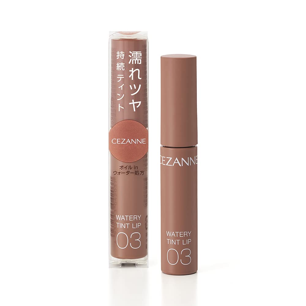 Cezanne Watery Tint Lip 03 Beige Brown 4g Tint Formula Long Lasting Gloss
