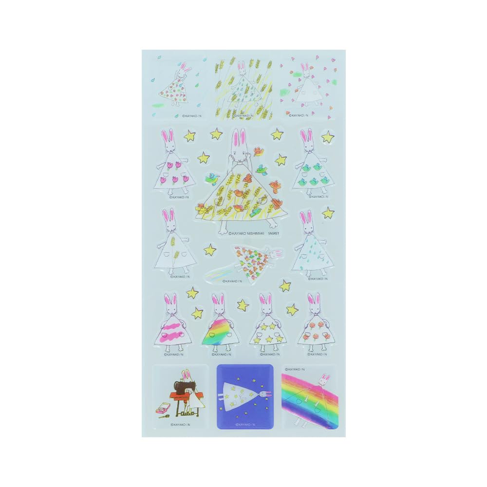 Sun-Star Stationery My One Piece Kayako Nishimaki Goods Sticker Plump Clear Yellow S8820015