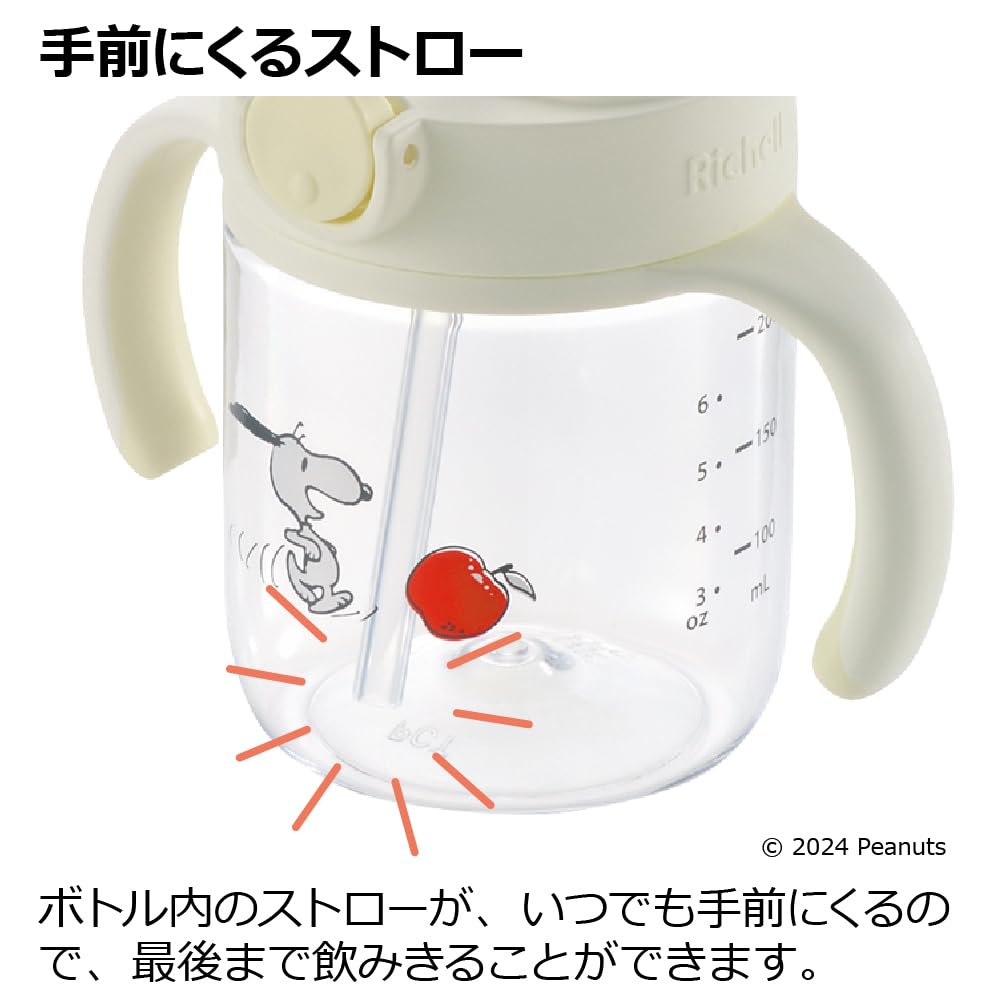 Richel Peanuts Collection Straw Mug FS 200 1 piece 200ml Snoopy From around 7 months