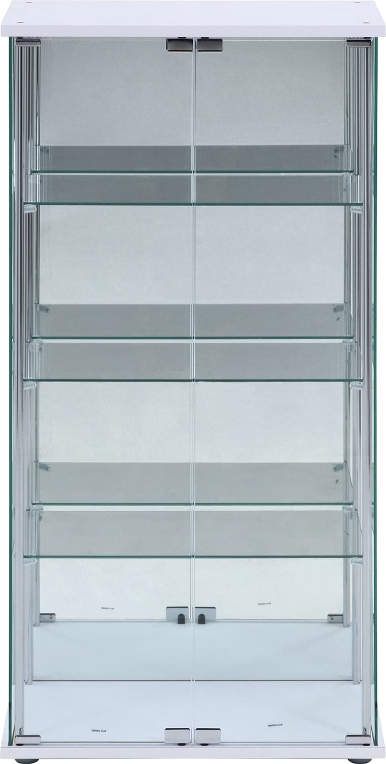 Fuji Boeki Collection Case Figure Case 4 Tiers Width 60.5 x Depth 36.5 x Height 120cm White Wide Type Rear Mirror Assembly Product 72799