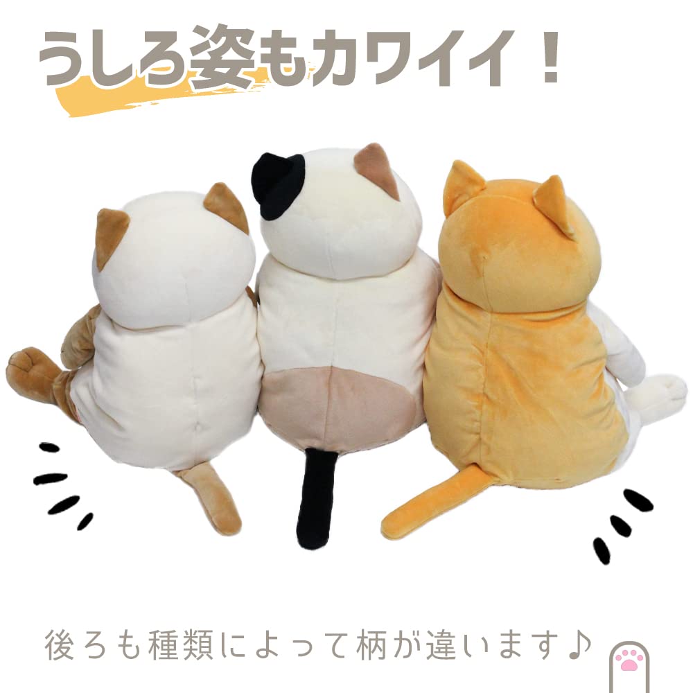 Shinada Global Mochi Series Mochi Cat Siamese (L) 22 x 22 x 30cm Stuffed Cat Animal MONE-0350S