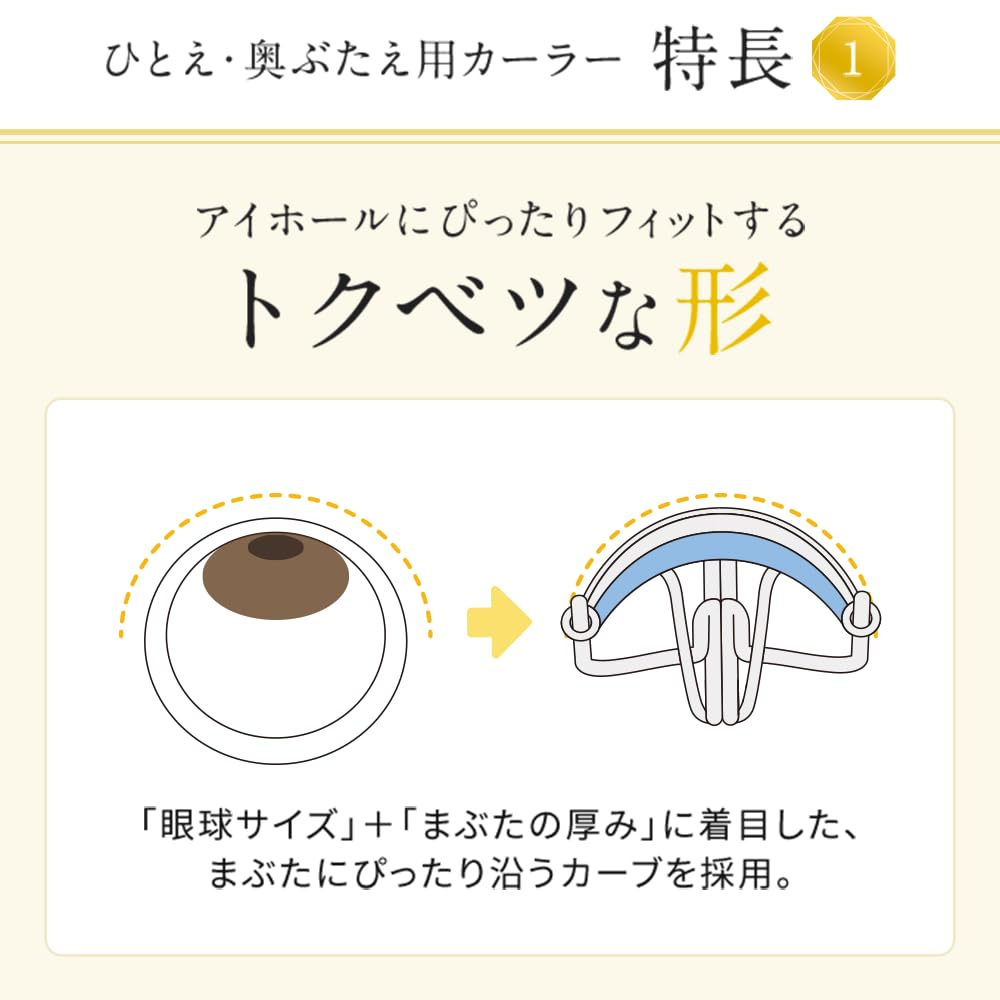 Eyeputti Hitoe/Okubutae curler (with 2 spare rubbers)