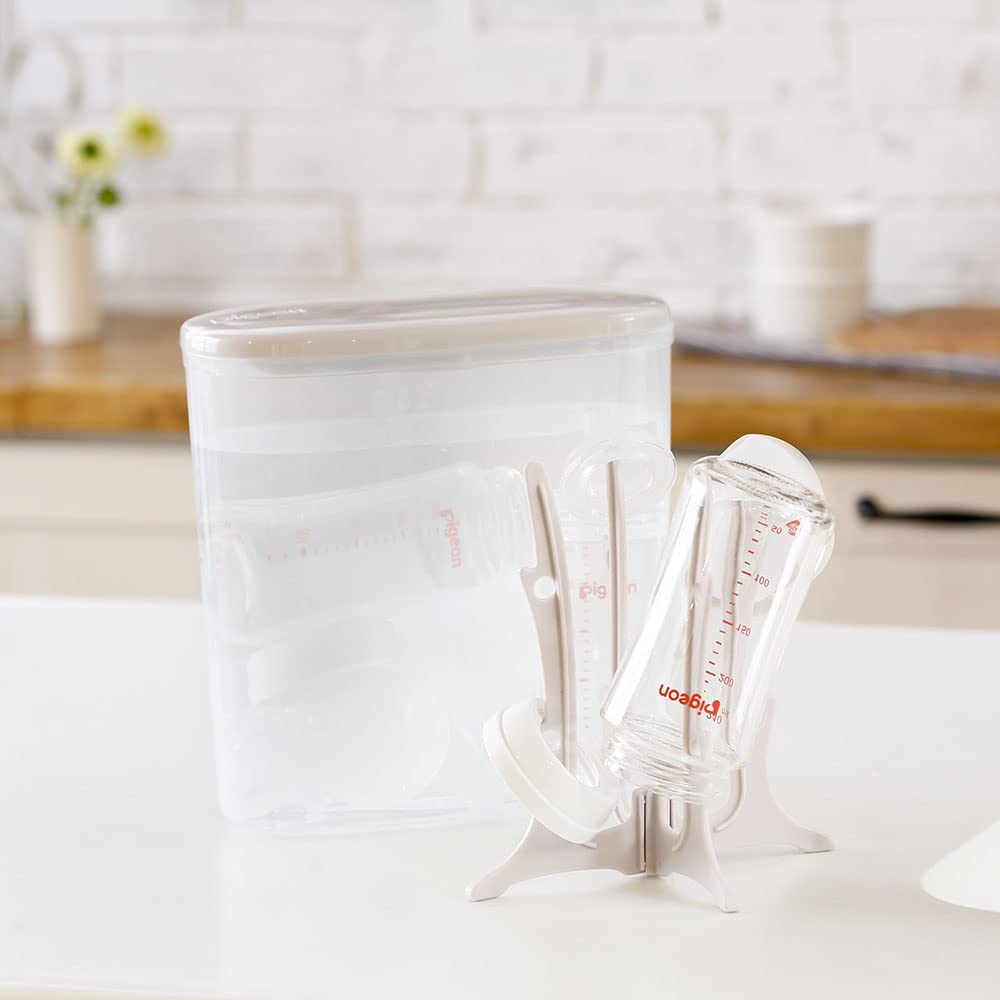 PIGEON Breastfeeding experience disinfection case with drainer stand