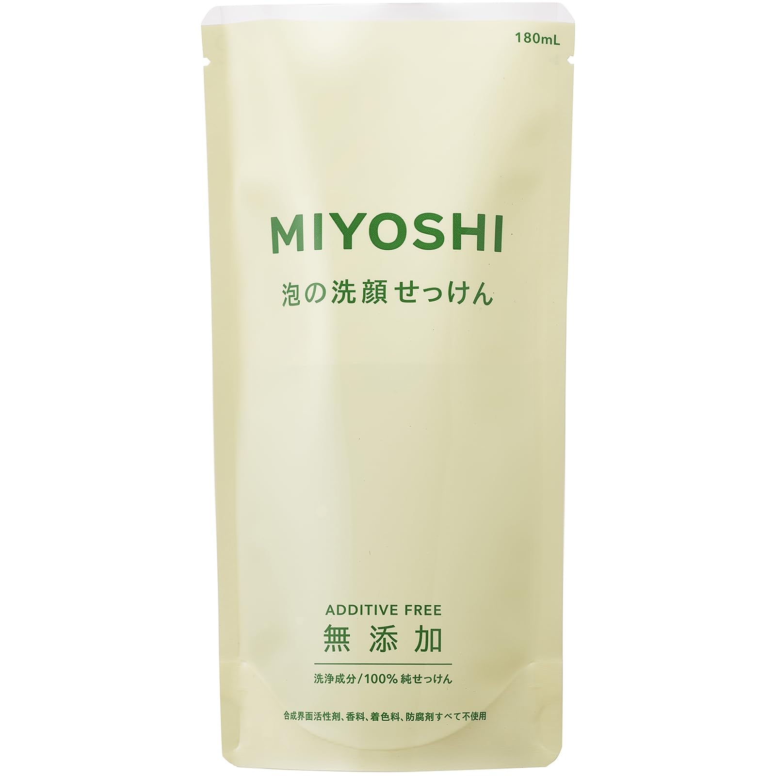 MIYOSHI 무첨가 거품 세안 비누 리필 리필 180mL