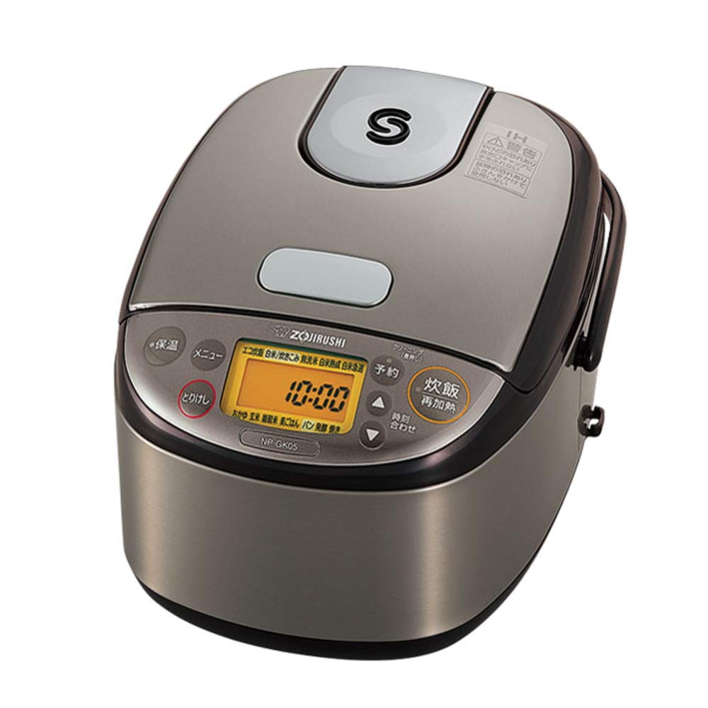 Zojirushi Mahobin Rice Cooker 3 Cups Stainless Steel Brown NP-GK05-XT