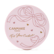Canmake Fit Glow Cushion 01 Light 10g Foundation Cushion Foundation Glowing Skin Thin Film with Drop-Shaped Puff SPF50+ PA+++