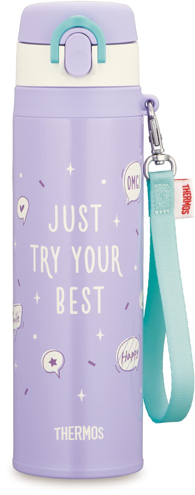 Thermos Water Bottle Vacuum Insulated Mobile Mug 550ml Purple JNT-552 PL