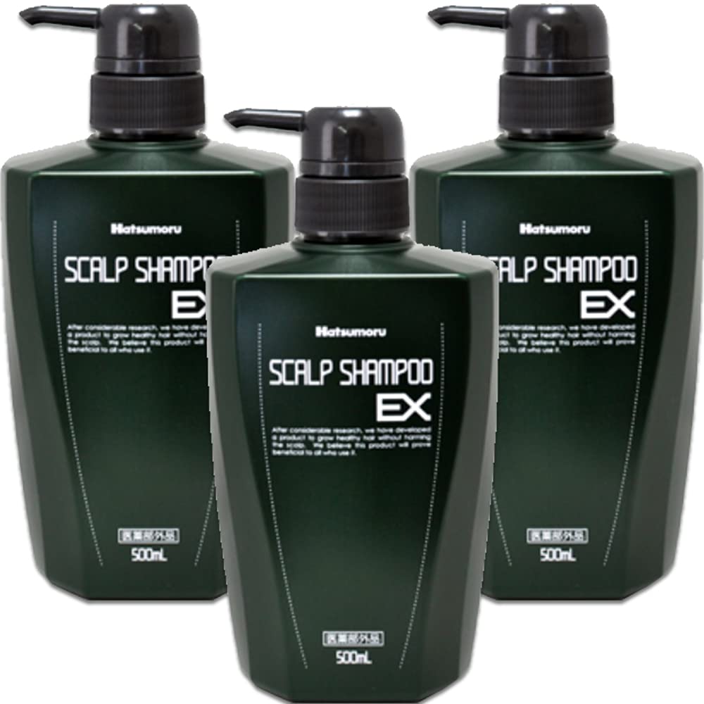 【의약부외품】하츠몰 약용 스컬프 샴푸 EX 500mL×3개 세트