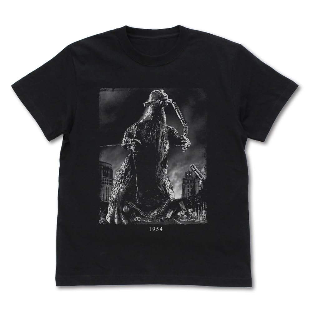 コスパ ゴジラ 電車を咥えるゴジラ（1954） Tシャツ BLACK Mサイズ