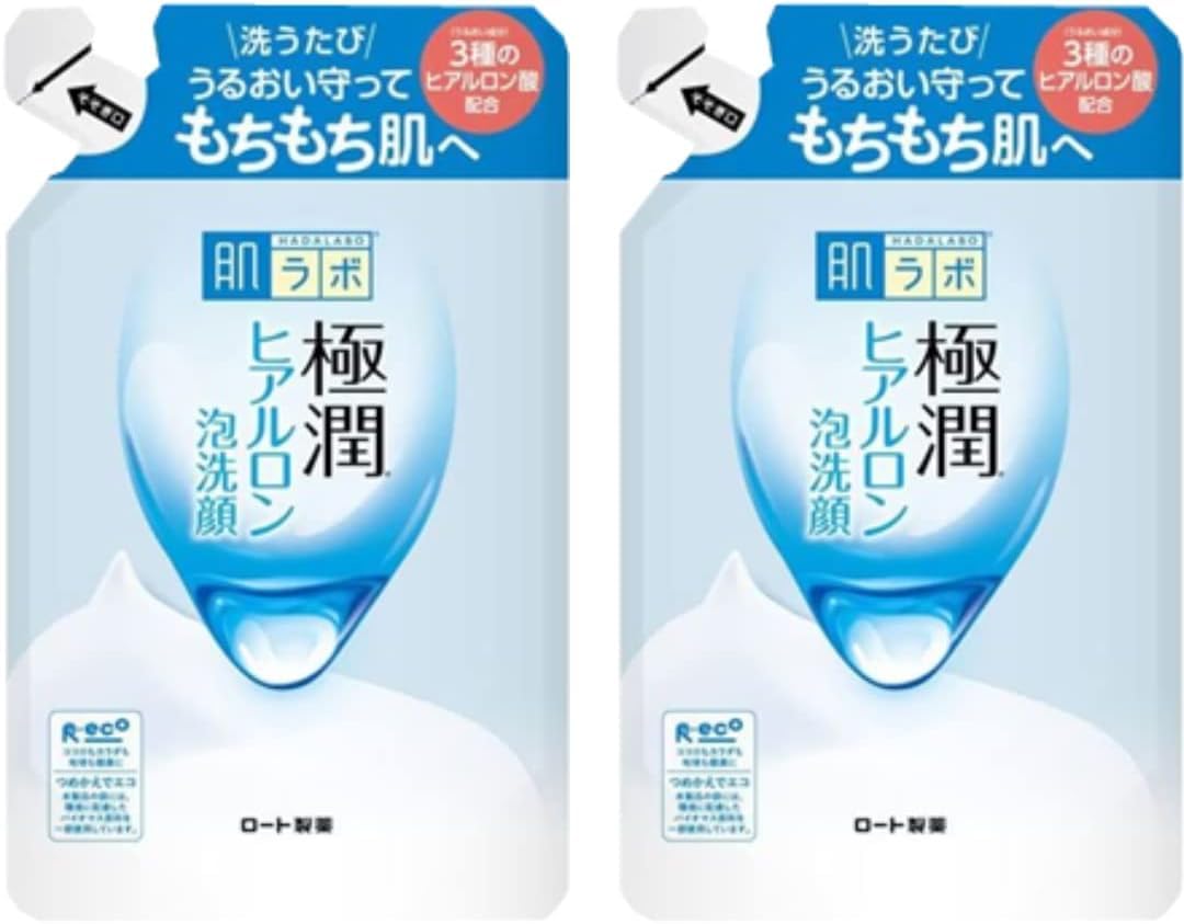 Hada Labo Gokujun Hyaluronic Foam Face Wash 140mL (Refill) x 2-piece set