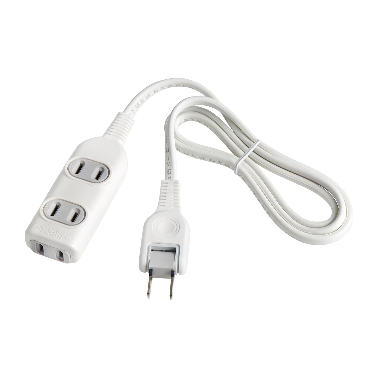 ELPA Extension Cord 1m 3 Ports Power Tap Slim Tracking Prevention Plug 180 Degree Swing Plug White LPT-301N(W)