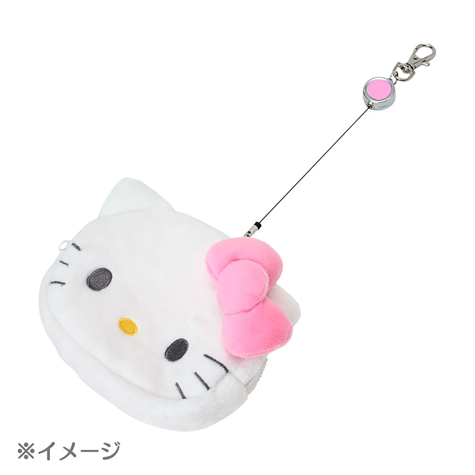 산리오(SANRIO) 페이스형 패스 케이스＆파우치 폼 폼 푸딩 면・PVC・스틸・폴리에스텔 정기 넣어 릴 첨부 소품 수납 대상 연령 15세 이상