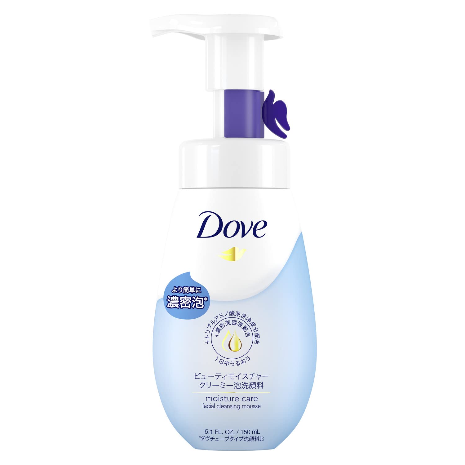 Dove(더브) 뷰티 모이스처 크림색 거품 세안료 건조 피부・보습 본체 150ml