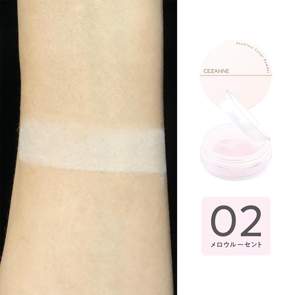 Sezanne Seamless Cover Powder 02 멜로 루센트 4.5g 부드러운 복숭아 피부 마무리 메쉬 타입