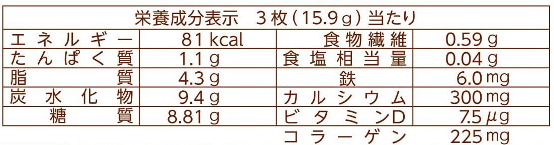 Hamada Confect Iron Plus Collagen Wafers 18 pieces