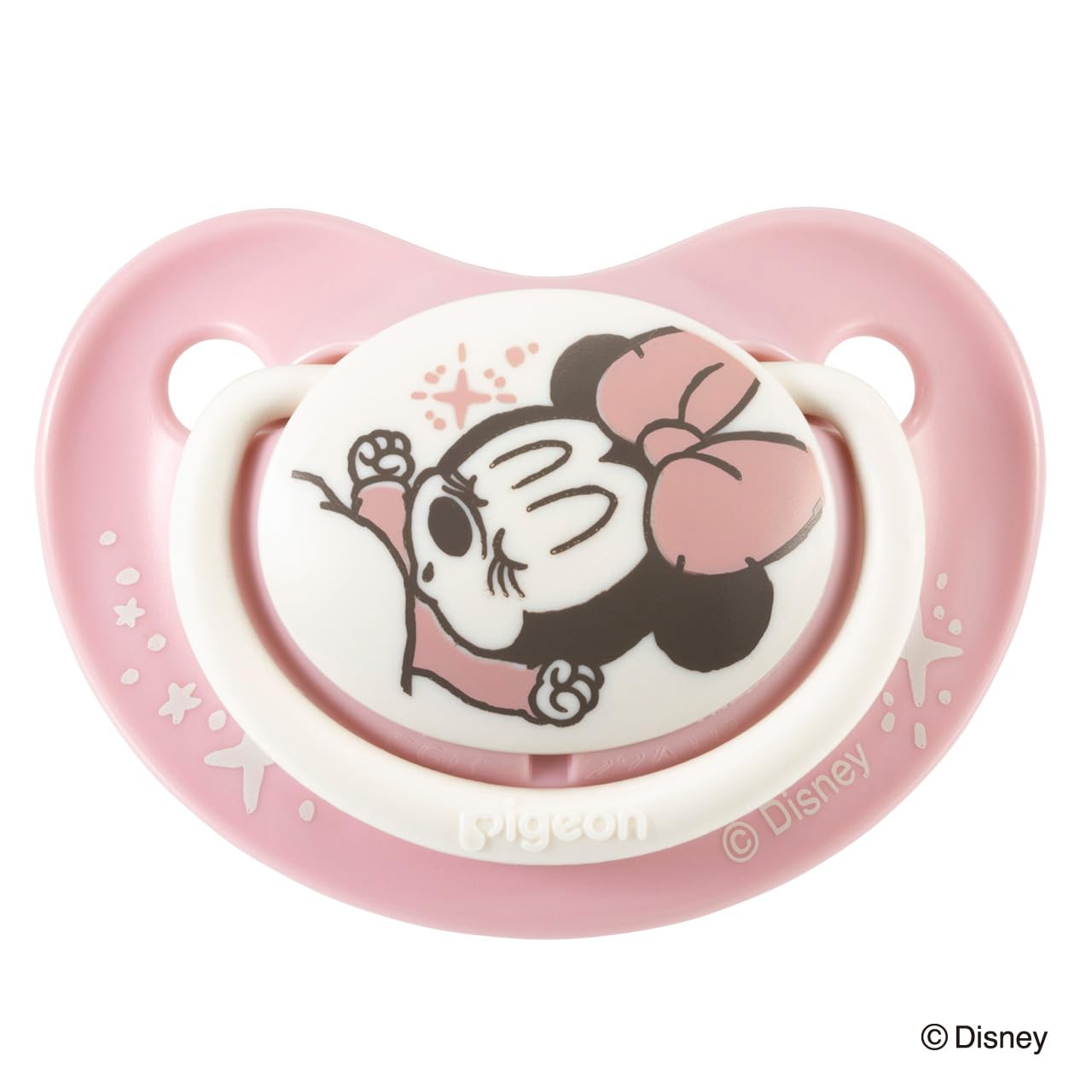 PIGEON Pigeon Pacifier Fun Friends 0-3 Months Special Cover Included Minnie Pattern Skin Friendly Silicone Pink S Size