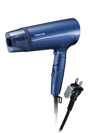TESCOM Dryer Protect Ion Folding Small Lightweight Cold/Hot Air Easy Plug Navy TD465A-A