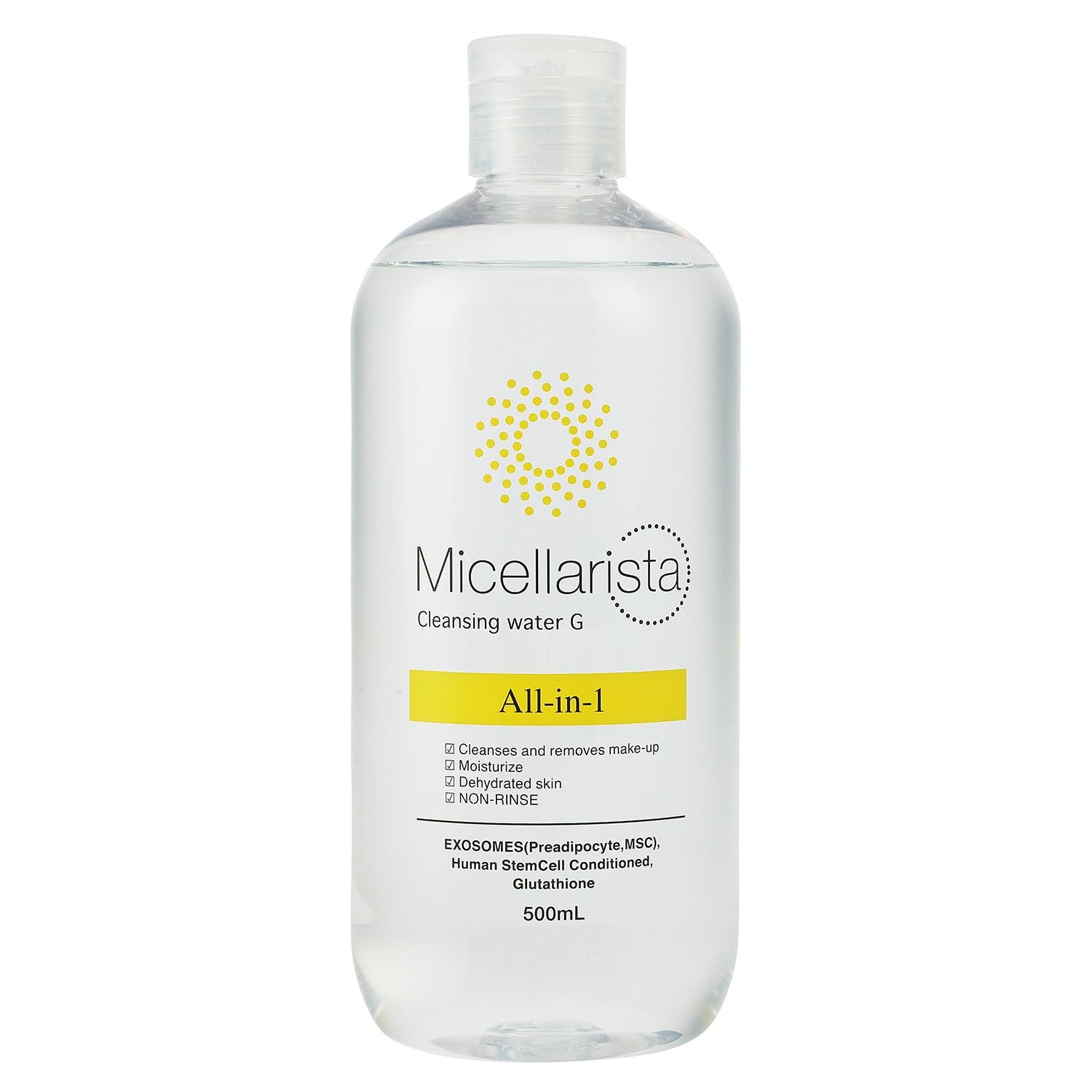 Kurobara Honpo Micellarista Micellar Cleansing Water G 500ml Makeup remover OK for false eyelashes Exosome Glutathione Vitamin C derivative Green tea scent