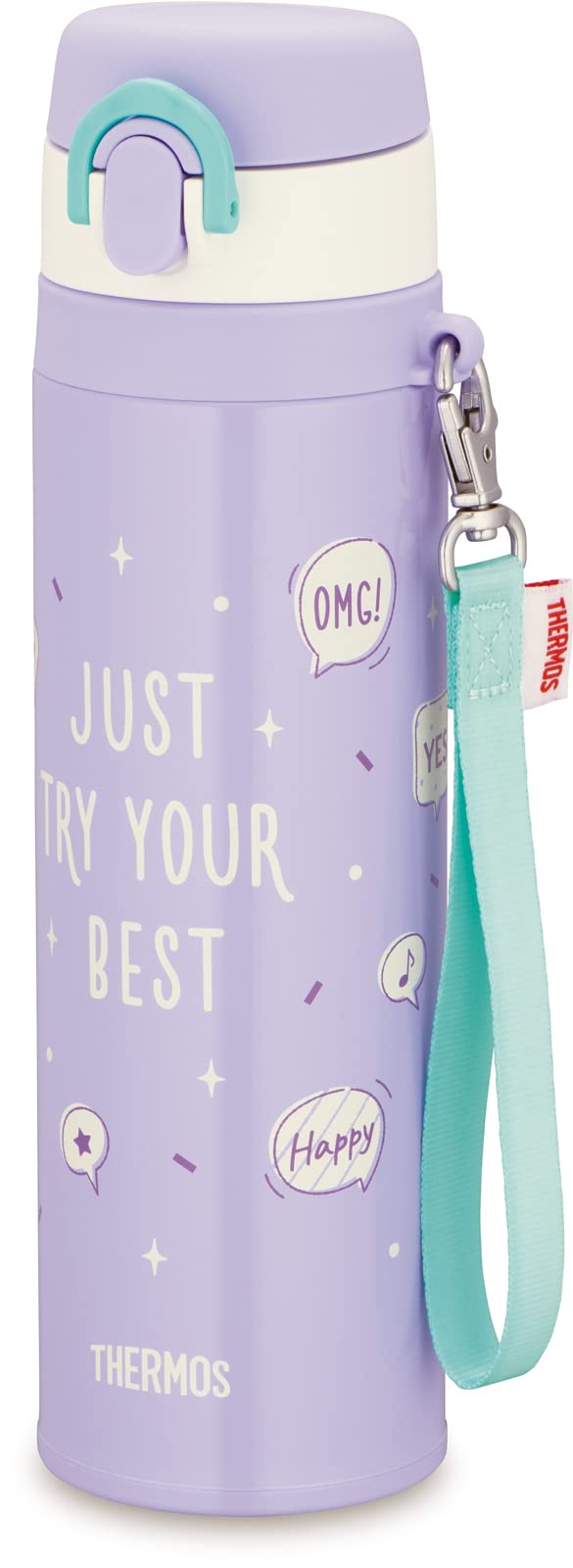 Thermos Water Bottle Vacuum Insulated Mobile Mug 550ml Purple JNT-552 PL