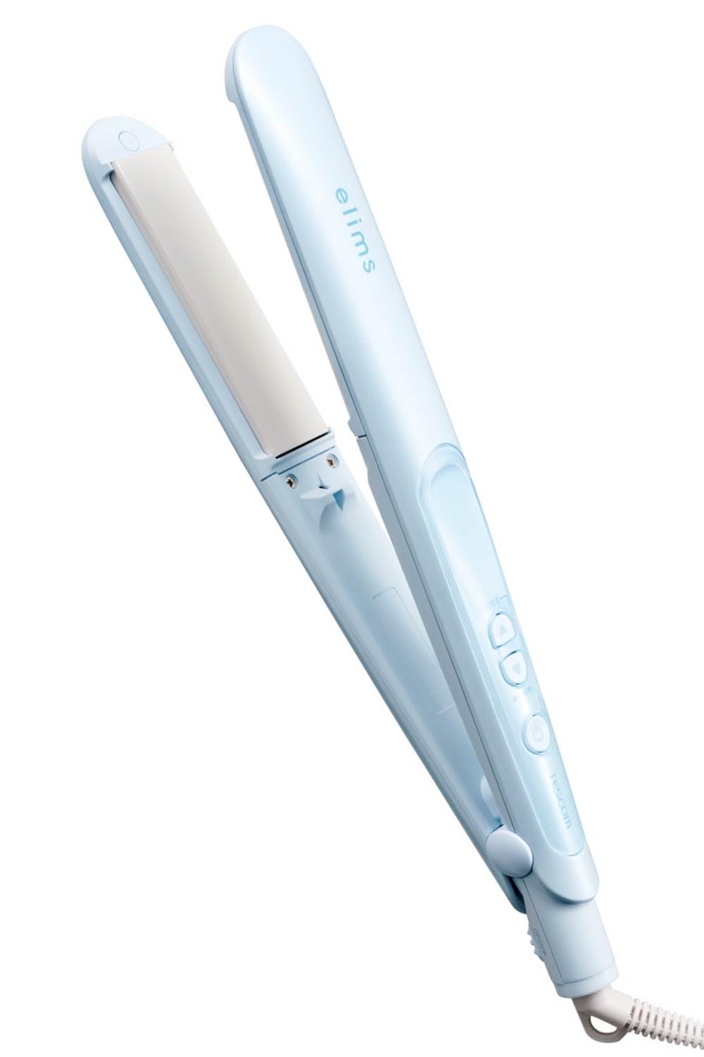 TESCOM Hair Iron Negative Ion 26mm [Equipped with Moist Keep Mode] Compatible with overseas countries Automatic OFF Open/close lock Easy pull plug Pearl Blue TS550B-A