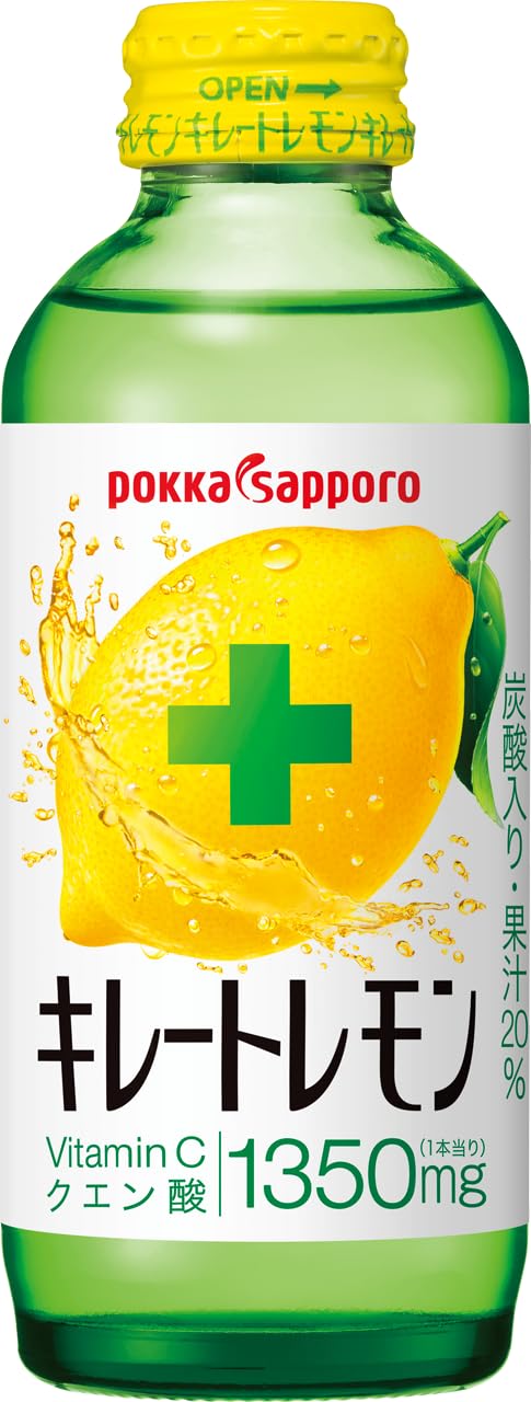킬레이트 레몬 155ml × 24 개 (6 개 × 4 팩) 포카 삿포로 레몬 레몬 과즙 탄산 구연산 비타민 C